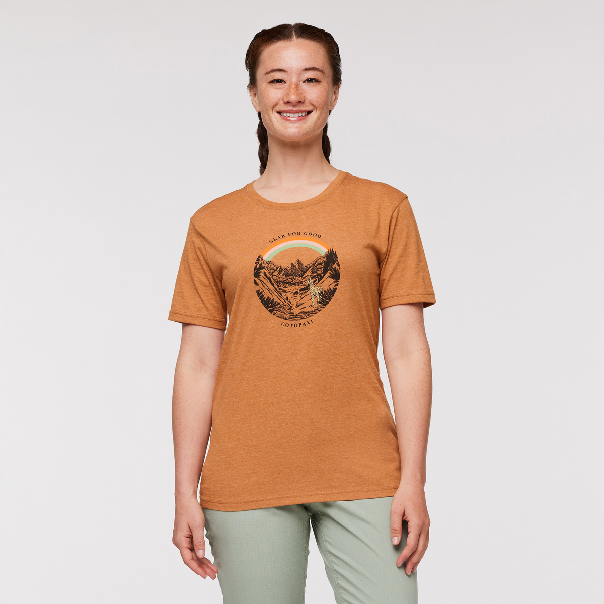Traveling Llama T Shirt Women's