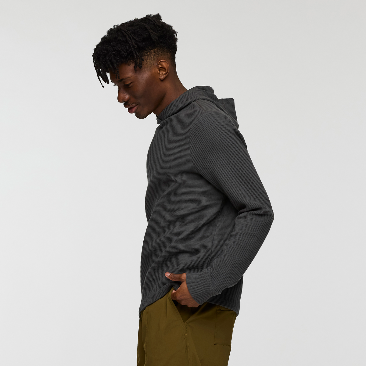 Atajo Long Sleeve Waffle Hoodie Men's - Image 3
