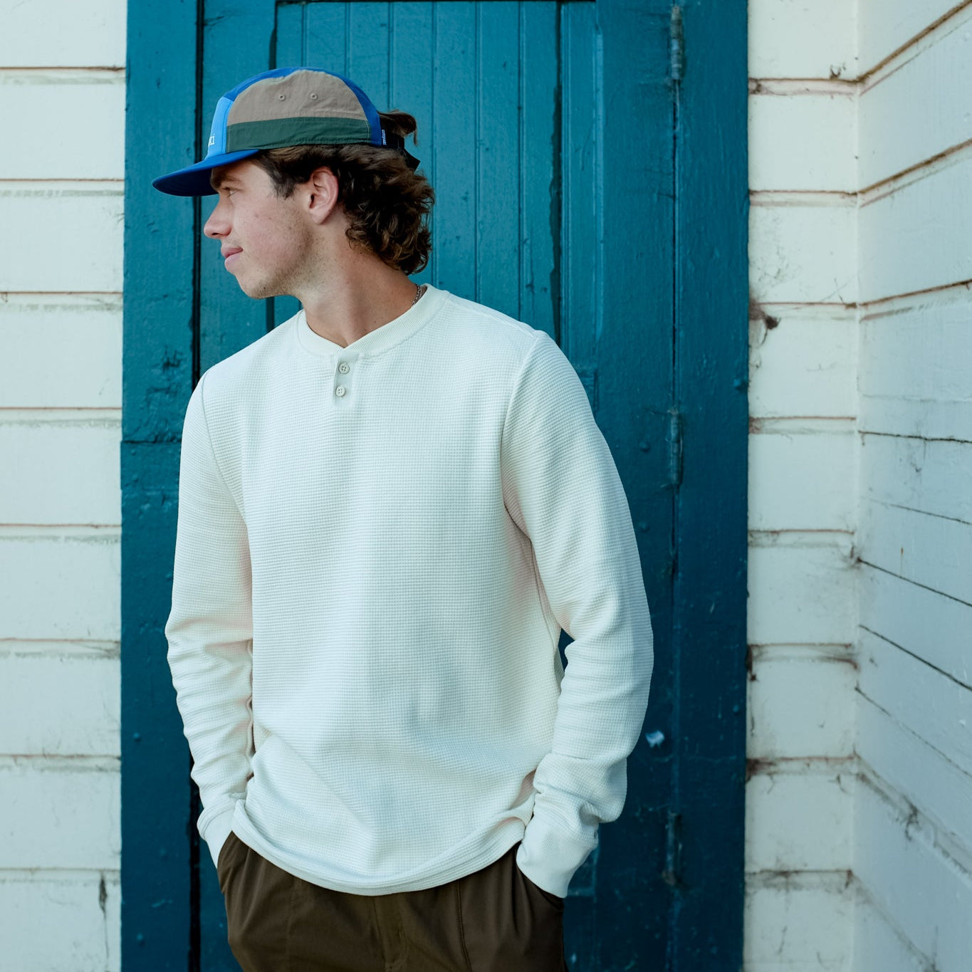 Atajo Long Sleeve Waffle Henley Men's - Image 16
