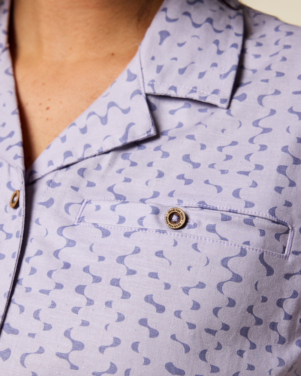 Afuera Button Up Shirt Print Women's - Image 4