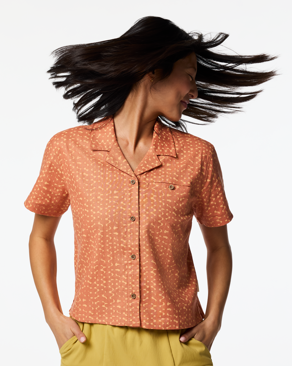 Afuera Button Up Shirt Print Women's - Image 7