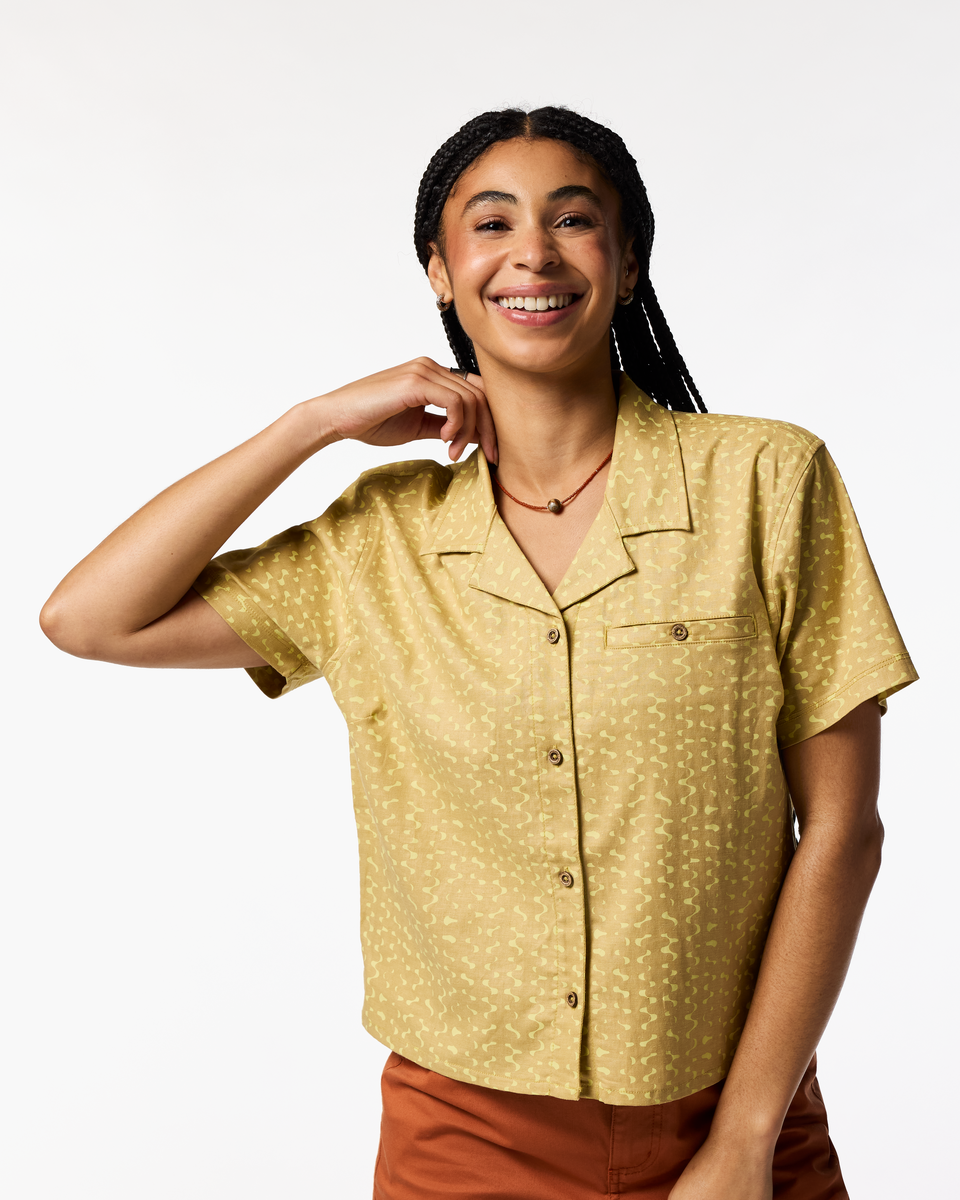 Afuera Button Up Shirt Print Women's - Image 14